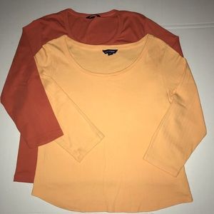 Lands’ end 3/4 tees bundle (L 14-16)